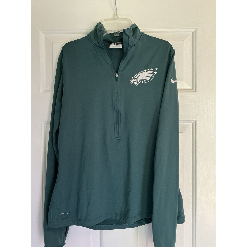 Women's Nike Dri Fit NFL Philadelphia Eagles Half Zip Pull Over Size Large - Picture 1 of 4